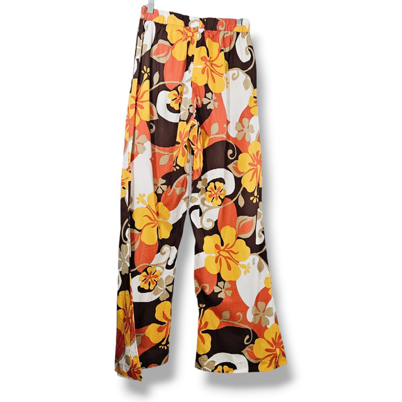 NWT Faithfull the Brand Celvia Ulani Floral Print Cotton Pant Sz. 2 Brown White - Picture 5 of 15